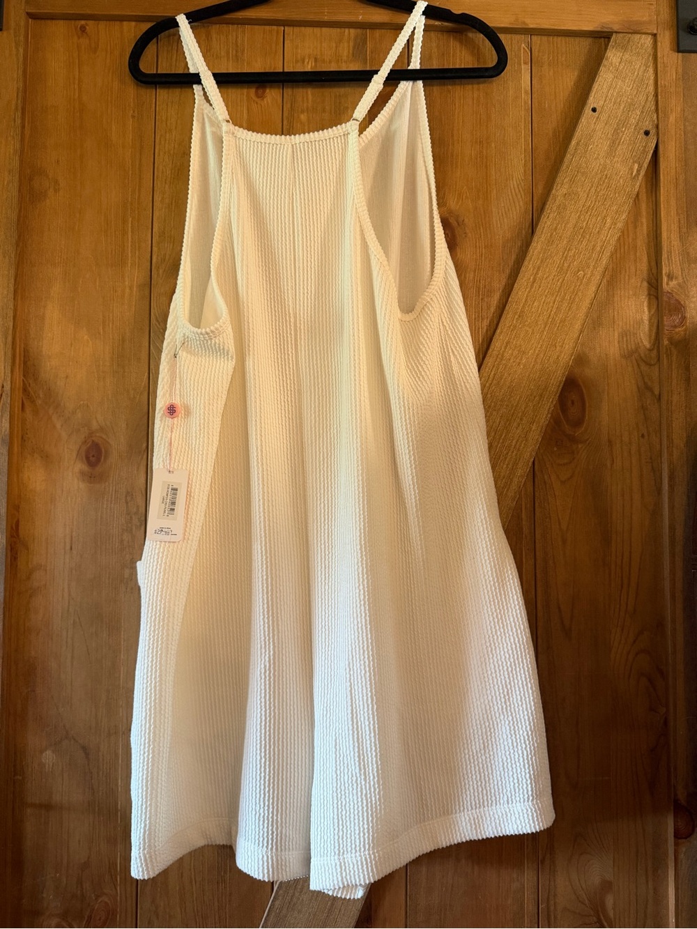 Women’s Cream Waffle Knit Romper - Picture 5 of 5
